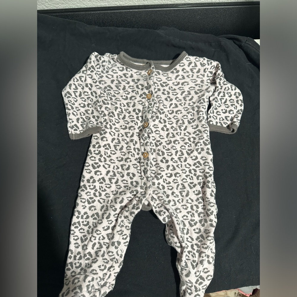 Pink and Gray Cheetah Print Pajamas